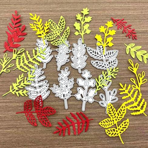 8pcs/Set Flower Leaves Metal Die Cuts for Card Making,Thanksgiving Christmas Wedding Flower Leaf Cutting Dies Cut Stencils for DIY Scrapbooking Album Decorative Embossing Paper Dies in Kuwait