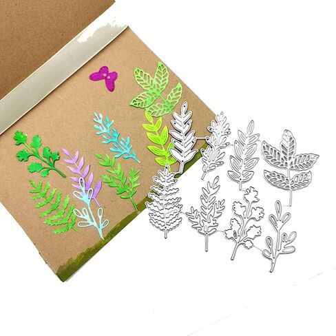 8pcs/Set Flower Leaves Metal Die Cuts for Card Making,Thanksgiving Christmas Wedding Flower Leaf Cutting Dies Cut Stencils for DIY Scrapbooking Album Decorative Embossing Paper Dies in Kuwait