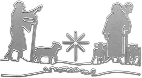 Metal Herdsmen Cutting Dies, Father Day Dies Animals Christmas Man Woman Die Cuts Embossing Stencils Template Mould for Card Scrapbooking and DIY Craft Album Paper Card Decor in Saudi Arabia