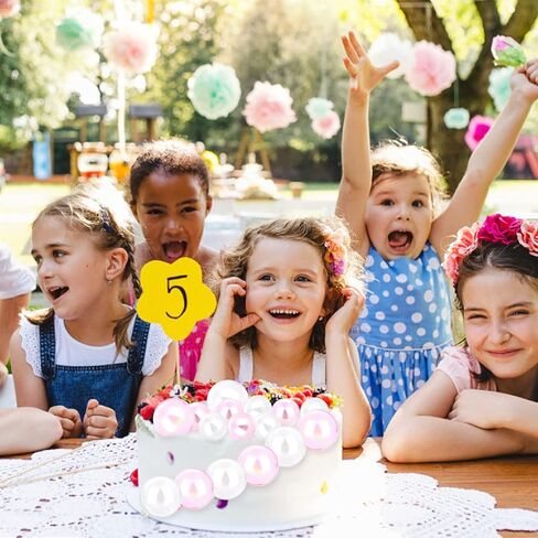 16 Pieces Balls Cake Toppers, Mini Bubble Balls Cake Topper Diy Cupcake Cake Pearl Insert Mini Balloon Cupcake DIY Decoration for Wedding Anniversary Graduation Birthday Cake Party Decorations in Kuwait