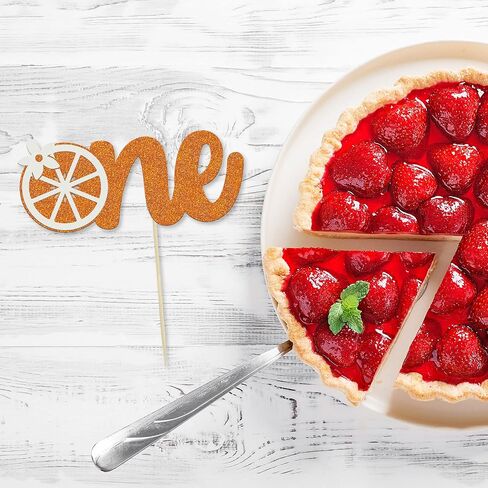 1Pc Lemon 1st Birthday Cake Topper Glitter Lemon One Cake Pick Fruit Theme Lemonade First Birthday Cake Decorations for Lemon Theme Baby Shower Boys Girls 1st Birthday Party Supplies in Kuwait