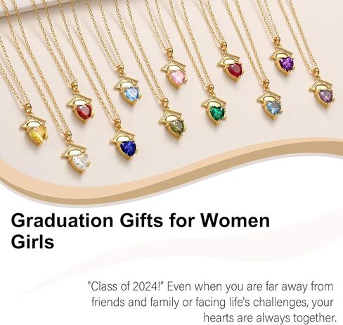 Graduation Gifts for Her 2024 Birthstone Necklace for Women Birthday Gifts for Teen Girls 5th 8th Grade High School College Graduation Gift for Her 2024 Graduation Necklace Girlfriend Daughter Jewelry in Saudi Arabia
