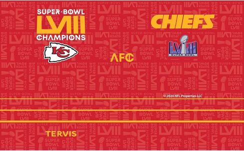 كوب سفر Tervis Traveler NFL Kansas City Chiefs - Super Bowl 58 LVIII Champions ذو جدران ثلاثية معزولة يحافظ على المشروبات باردة وساخنة، 30oz، من الفولاذ المقاوم للصدأ in Saudi Arabia