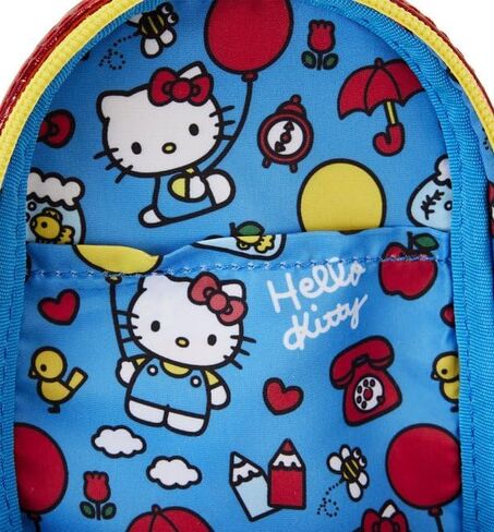 حقيبة عمل معدنية للذكرى الخمسين من Loungefly Sanrio Hello Kitty وحقيبة ظهر صغيرة مقلمة in Saudi Arabia