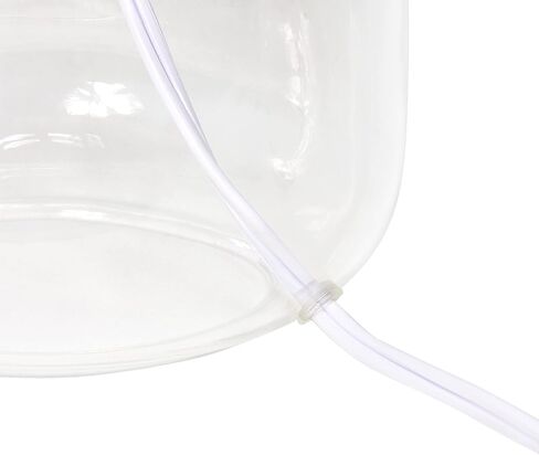 Simple Designs LT2064-SMW Smoke Gray Glass Table Lamp with White Fabric Shade in Kuwait