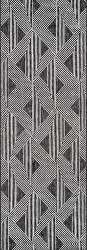 Novogratz by Momeni Rugs Villa Como Indoor Outdoor Area Rug, 2' X 10' Runner, Charcoal in Saudi Arabia