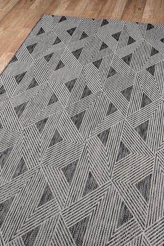 Novogratz by Momeni Rugs Villa Como Indoor Outdoor Area Rug, 2' X 10' Runner, Charcoal in Saudi Arabia