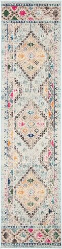 SAFAVIEH Madison Collection Accent Rug - 3' x 5', Black & Yellow, Boho Diamond Distressed Design, Non-Shedding & Easy Care, Ideal for High Traffic Areas in Entryway, Living Room, Bedroom (MAD418Z) in Saudi Arabia