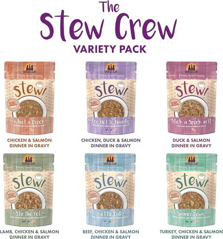 Weruva Classic Stews Cat Food, The Stew Crew Variety Pack, 3oz Pouch (Pack of 12) in Saudi Arabia