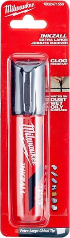 Milwaukee INKZALL XL Chisel Tip Marker Black, (4932471558) in Saudi Arabia