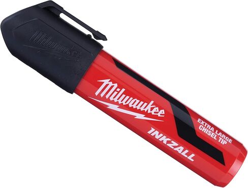 Milwaukee INKZALL XL Chisel Tip Marker Black, (4932471558) in Saudi Arabia
