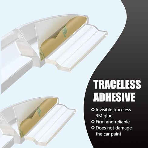 Pack-4 Car Door Anti-Collision Strip, 5.7In x 0.8In Vehicle Side Door Edge Protector, Universal 3.1In x 0.8In Automotive Decorative Sticker Replacement for Truck SUV Car (Black) in Saudi Arabia