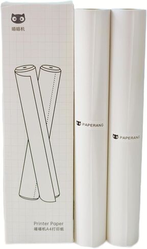 ورق حراري من ورق PAPERANG 2 لفات/صندوق غير لاصق A4 بحجم حرف أمريكي لطابعة PeriPage A40 أو M08F أو MT810 أو طابعة محمولة A4 أخرى - عرض 8.26 بوصة (210 مم × 30 مم) in Saudi Arabia