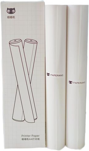 ورق حراري من ورق PAPERANG 2 لفات/صندوق غير لاصق A4 بحجم حرف أمريكي لطابعة PeriPage A40 أو M08F أو MT810 أو طابعة محمولة A4 أخرى - عرض 8.26 بوصة (210 مم × 30 مم) in Saudi Arabia