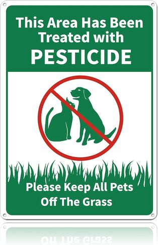 GLOBLELAND This Area Has Been Treated with Please Keep All Pets Off The Grass Sign, 10x12 inches 35 Mil Aluminum Grass Yard Sign, UV Protected and Waterproof in Saudi Arabia