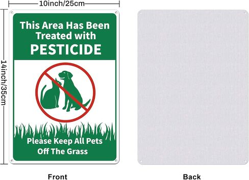 GLOBLELAND This Area Has Been Treated with Please Keep All Pets Off The Grass Sign, 10x12 inches 35 Mil Aluminum Grass Yard Sign, UV Protected and Waterproof in Saudi Arabia