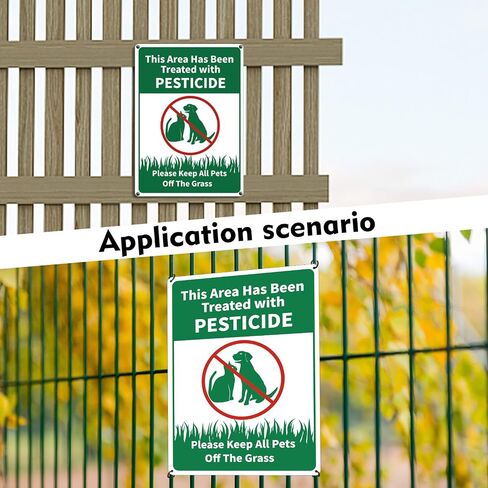 GLOBLELAND This Area Has Been Treated with Please Keep All Pets Off The Grass Sign, 10x12 inches 35 Mil Aluminum Grass Yard Sign, UV Protected and Waterproof in Saudi Arabia