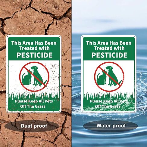 GLOBLELAND This Area Has Been Treated with Please Keep All Pets Off The Grass Sign, 10x12 inches 35 Mil Aluminum Grass Yard Sign, UV Protected and Waterproof in Saudi Arabia