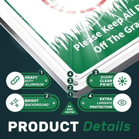 GLOBLELAND This Area Has Been Treated with Please Keep All Pets Off The Grass Sign, 10x12 inches 35 Mil Aluminum Grass Yard Sign, UV Protected and Waterproof in Saudi Arabia
