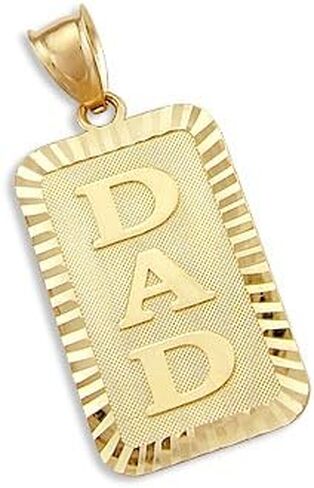 Sonia Jewels 14k Yellow Gold DAD Father #1 Plate Charm Pendant New in Saudi Arabia