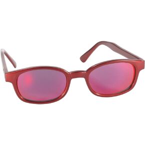Pacific Coast Sunglasses Original KD's 20124 - Metallic Red Frame/Red Mirror Lens Sunglasses