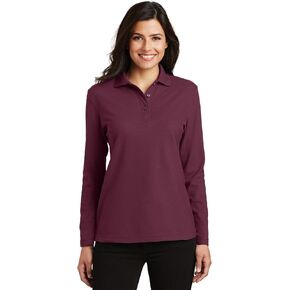 Port Authority Women's Long Sleeve Silk Touch Polo