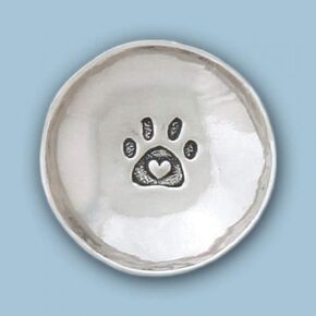 BW-73 Paw Print, Boxed Charm Bowl, Small, 2-inch Diameter