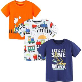 Toddler Boy's 3 Pack Short Sleeve Tshirt 2-7 Years