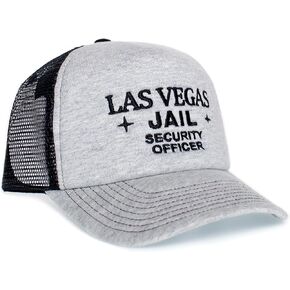 Las Vegas Jail Security Officer hat Bob Bull Movie Cap Gray Truckers
