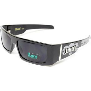 Locs Hardcore Gangster Thug Biker Sunglasses Mens Black Skull Lc59
