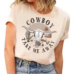 الغربية Howdy قبعة تي شيرت راعية البقر موسيقى الريف خمر الرسم روديو كاوبوي المرأة عادية الصيف عطلة المحملة القمم