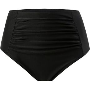 Women's High Waisted Swimsuit Shorts Full Coverage Swim Shorts Swimming Brief Ruched Basic Swimwear