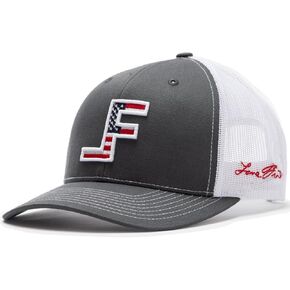 Lane Frost Men's Courage Flag Logo Ball Cap Charcoal One Size