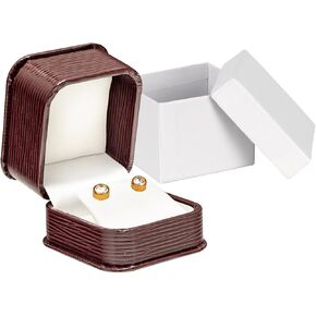 صندوق مجوهرات أنيق من برستيج آند فانسي صندوق مجوهرات جلدي للهدايا والهدايا وحفلات الزفاف والمزيد، (حلق، أخضر) in Kuwait