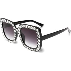 Freckles Mark Elton Rhinestone Oversized Sunglasses Womens Men Trendy Square Swift Eras Star Glasses for Concert Outfit Disco