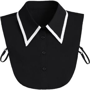 Stylish False Collar Half Shirt Dickey Pointed Half Blouse Detachable False Collar for Office Lady Girls