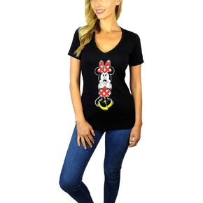 Disney Womens Minnie Mouse V-Neck Tee