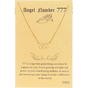 Angel Number Necklace 18k Gold Plated Stainless Steel Faux Pearl Choker Chain Aesthetic Accessories Jewelry for Women 16"