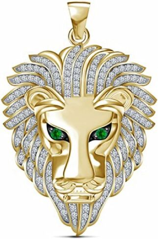 قلادة اسد للرجال، قلادة بدلاية على شكل اسد اسد نورديك فايكنج، قلادة اسد مثلجة، قلادة الهيب هوب الاسد، مجوهرات هدية اكسسوارات عيد الاب، رقم in Kuwait