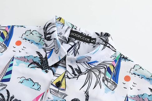 DOOPCCOR Hawaiian Shirt for Men Hawaiian Casual Button Down Summer Beach Shirts in Saudi Arabia
