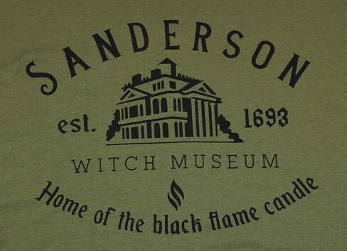 تي شيرت نسائي من Sanderson Witch Museum مطبوع عليه حروف كاجوال وأكمام قصيرة ورقبة دائرية in Kuwait