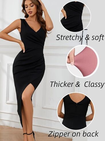 فساتين زفاف شبه رسمية للنساء للحفلات المسائية بدون أكمام بأشرطة مكشكشة أنيقة فستان متوسط ​​الطول لحفلات الكوكتيل in Kuwait