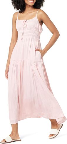 The Drop womens Tavia Tie-front Tiered Maxi Dress maxi dress in Saudi Arabia