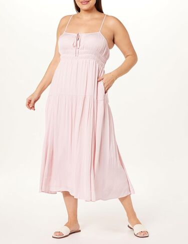The Drop womens Tavia Tie-front Tiered Maxi Dress maxi dress in Saudi Arabia