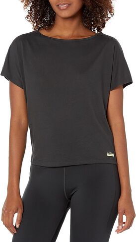 Core 10 Women's Plus-Size Yoga-Inspired Short Sleeve Crop Tee in Saudi Arabia