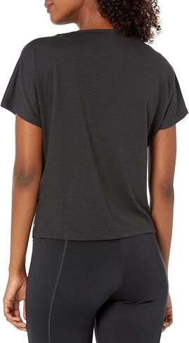 Core 10 Women's Plus-Size Yoga-Inspired Short Sleeve Crop Tee in Saudi Arabia