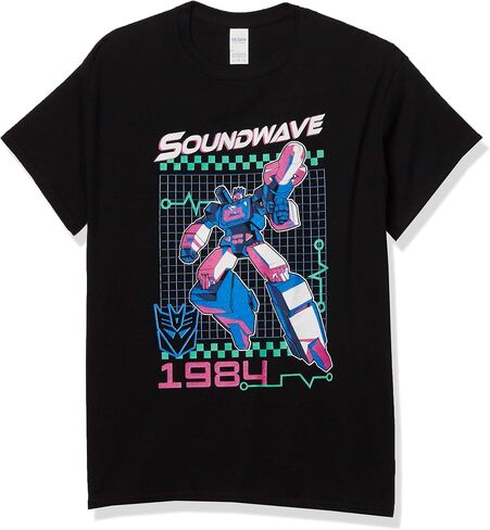 Transformers Men's Soundwave Retro Basic Solid Tee in Saudi Arabia