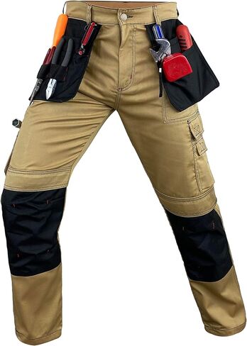 Notus Men’s Workwear Tactical Cordura Knee Construction Utility Cargo Work Trousers Pants with Holster Pockets in Saudi Arabia