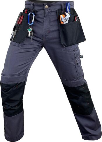 Notus Men’s Workwear Tactical Cordura Knee Construction Utility Cargo Work Trousers Pants with Holster Pockets in Saudi Arabia