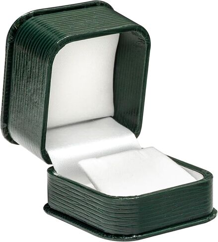 Prestige & Fancy Elegant jewelry box Visionary Leatherette Jewelry Box for Gifts, Presents, Weddings, and More, (Earring, Green) in Saudi Arabia